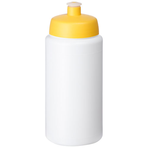 Bouteille promotionnelle 500ml bouchon sport Baseline® Blanc / Jaune